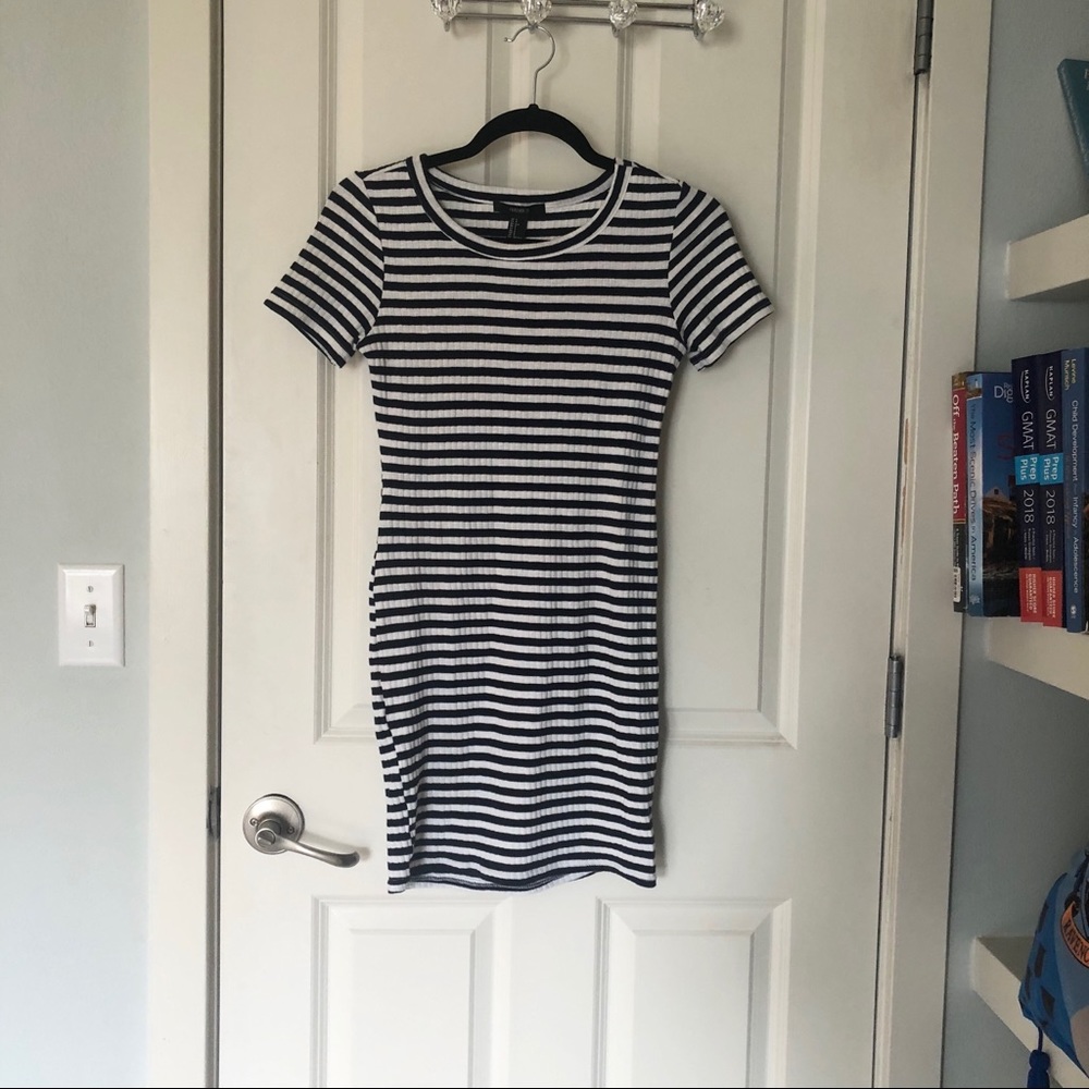 Striped body on dress